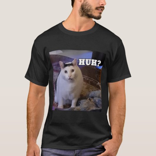 Meme Huh Kat T-shirt (Voorkant)