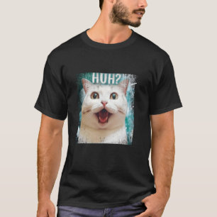Meme Huh Kat Verward Verrast Gezicht Kat Liefhebbe T-shirt