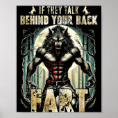 Meme If They Talk Behind Your Back Fart Alpha Wolf Poster (Voorkant)