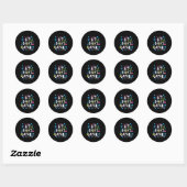 Meme Leraar Student School Grappig Cadeau Mannen V Ronde Sticker (Vel)