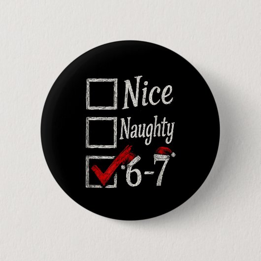 Meme Leuk Stout Kerst Grappig Cadeau Mannen, Vrouw Ronde Button 5,7 Cm (Voorkant)