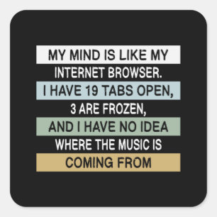 Meme Memes Humor werk Joke Cool Funny Gift Idea Vierkante Sticker
