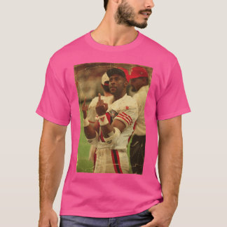 Meme middelvinger Jerry Rice Vintageretro meisje T-shirt