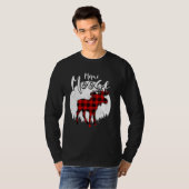 Meme Moose Red Pset Buffalo Matching Family Pajam T-shirt (Voorkant volledig)