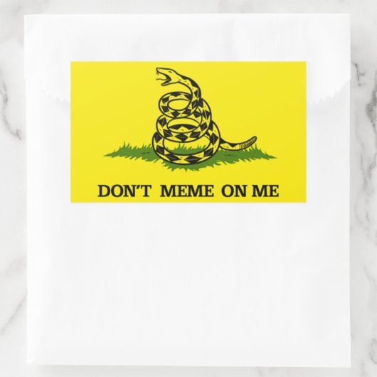 Meme niet op mij rechthoekige sticker (Tas)