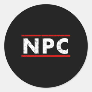 Meme - niet-speler karakter 1 ronde sticker