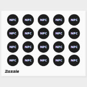 Meme - niet-speler karakter 2 ronde sticker (Vel)