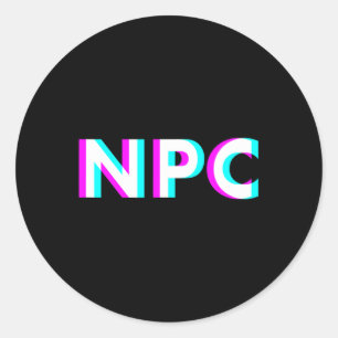 Meme - niet-speler karakter 2 ronde sticker