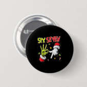 Meme Number 67 Bro Slang Six Seven Christmas Hand  Ronde Button 5,7 Cm (Voorkant /achterkant)
