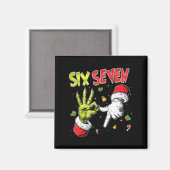 Meme Nummer 67 Bro Slang Zes Zeven Kerst Hand Magneet (Voorkant / Achterkant)