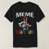 meme of a Warrior Autism Awareness T-shirt (Design voorkant)