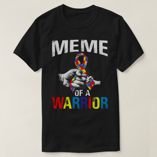 meme of a Warrior Autism Awareness T-shirt (Design voorkant)