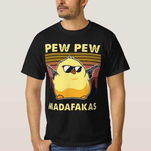 MEME PEW PEW MADAFAKAS VERMINDEREN T-SHIRT (Voorkant)