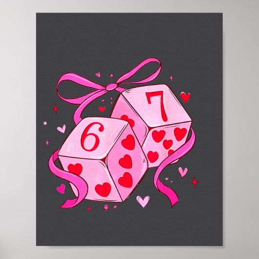 Meme Playing Cards Valentine,preppy Funny Coquette Poster (Voorkant)