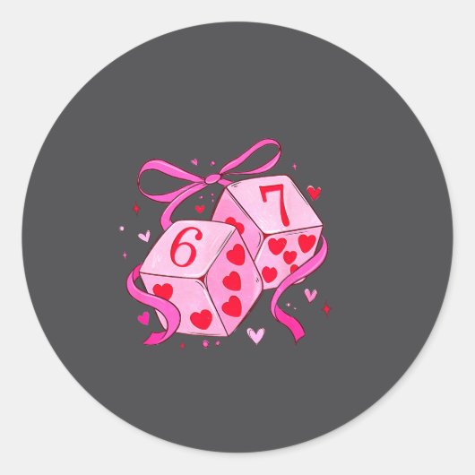 Meme Playing Cards Valentine,preppy Funny Coquette Ronde Sticker (Voorkant)