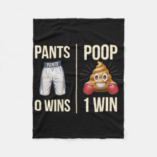 Meme Poop Toilet Humor Poop Funny Gezegde Broek 0 Fleece Deken