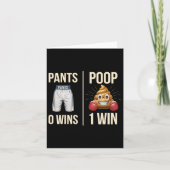 Meme Poop Toilet Humor Poop Funny Gezegde Broek 0  Kaart (Voorkant)