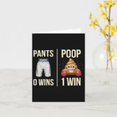 Meme Poop Toilet Humor Poop Funny Gezegde Broek 0  Kaart (Gele Bloem)