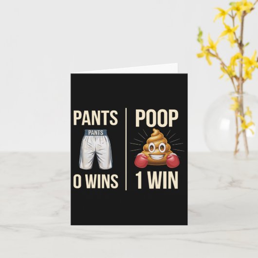 Meme Poop Toilet Humor Poop Funny Gezegde Broek 0  Kaart (Gele Bloem)