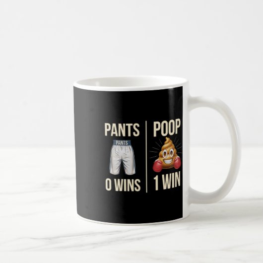 Meme Poop Toilet Humor Poop Funny Gezegde Broek 0  Koffiemok (Rechts)