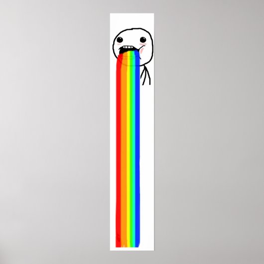Meme Rainbow Puke Poster (Voorkant)