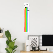 Meme Rainbow Puke Poster (Thuiskantoor)