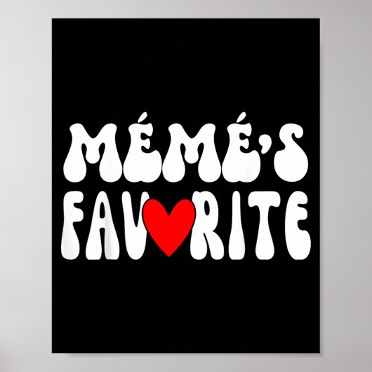 MÉmÉ’s Favorite Funny Grandparent Granhild Humor  Poster (Voorkant)