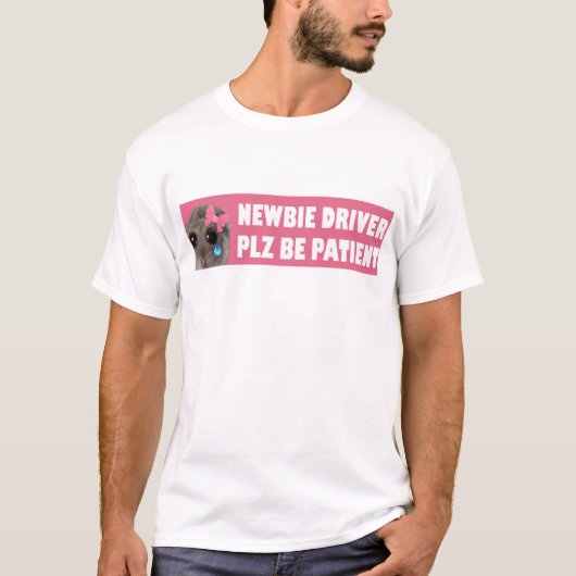 Meme Sad Hamster Newbie Driver plz geduldig zijn T-shirt (Voorkant)