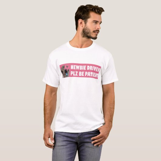 Meme Sad Hamster Newbie Driver plz geduldig zijn T-shirt (Voorkant volledig)