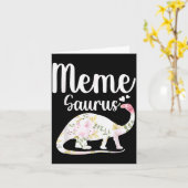 Meme Saurus oma Moederdag Thanksgiving Kerstmis Kaart (Gele Bloem)
