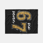 Meme Saying 6 7 Men Women Kids Leopard Teacher Fleece Deken (Voorkant (Horizontaal))