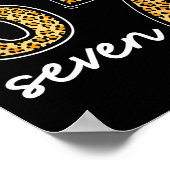 Meme Saying 6 7 Men Women Kids Leopard Teacher  Poster (Hoek)