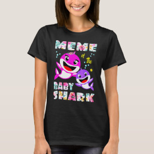 Meme Shark Verjaardag Meme Shark Bloemen Familie M T-shirt