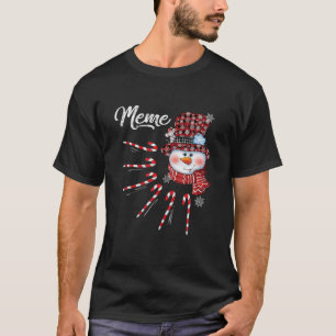 Meme Snowman Candy Cane Kerstrood Pet T-shirt