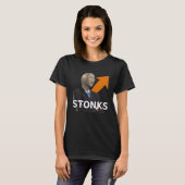 Meme Stonks Man Plus Arrow T-shirt (Voorkant volledig)