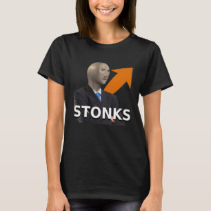Meme Stonks Man Plus Arrow T-shirt