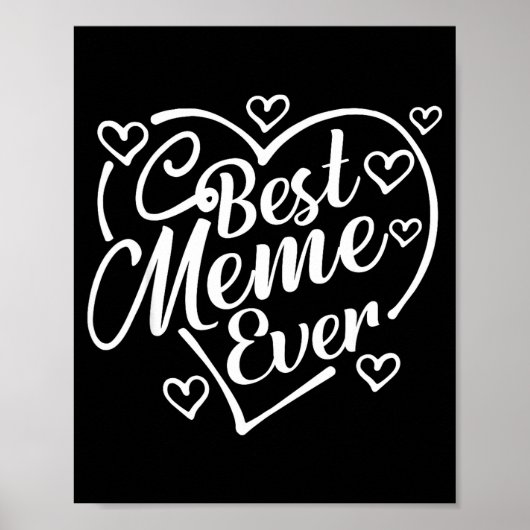 Meme T-shirt grappige hartvorm oma moederdag  Poster (Voorkant)