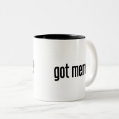 meme tweekleurige koffiemok (Voorkant rechts)