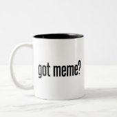 meme tweekleurige koffiemok (Links)