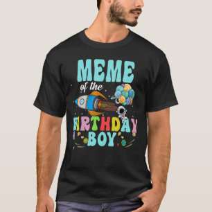 Meme van de Birthday Astronaut Boy Space Party T-shirt