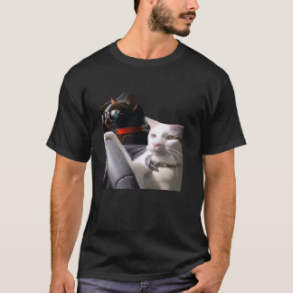 Meme van kat die rijdt t-shirt