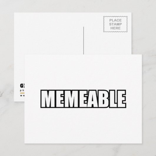 MEMEABEL BRIEFKAART (Voorkant / Achterkant)