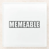 MEMEABEL GLAZEN ONDERZETTER (Voorkant)