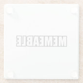 MEMEABEL GLAZEN ONDERZETTER (Achterkant)