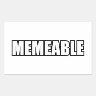 MEMEABEL RECHTHOEKIGE STICKER