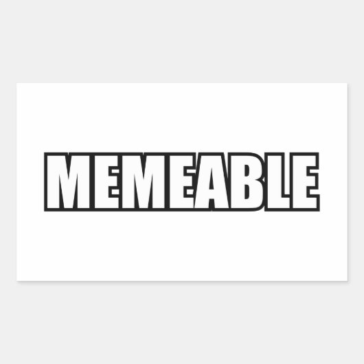 MEMEABEL RECHTHOEKIGE STICKER (Voorkant)