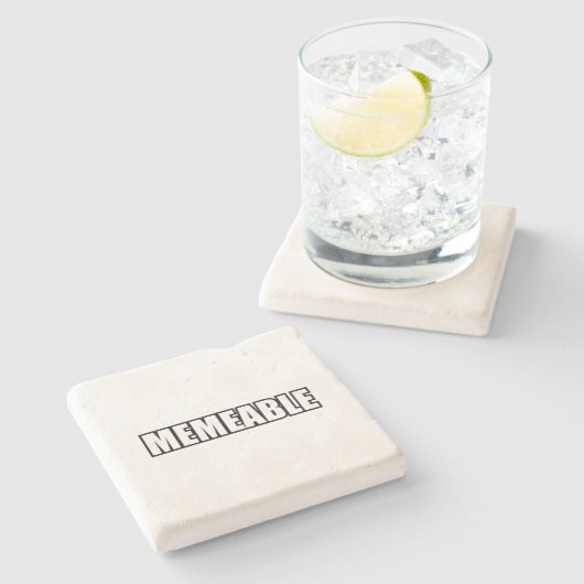 MEMEABEL STENEN ONDERZETTER (Zijkant)