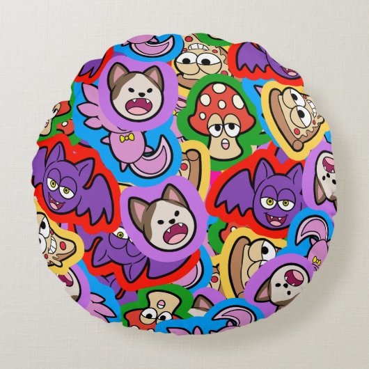 Memefetti Mix 2023 Rond Kussen (Voorkant)