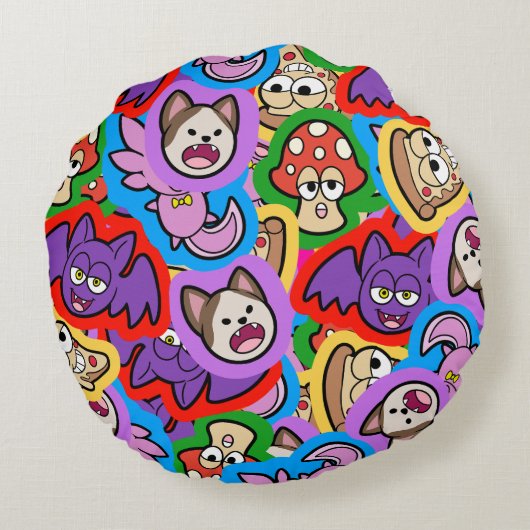 Memefetti Mix 2023 Rond Kussen (Achterkant)