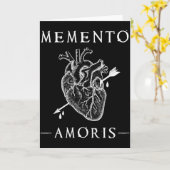 Memento Amoris. Bloedend Hart & Pijl Gotisch Kaart (Gele Bloem)